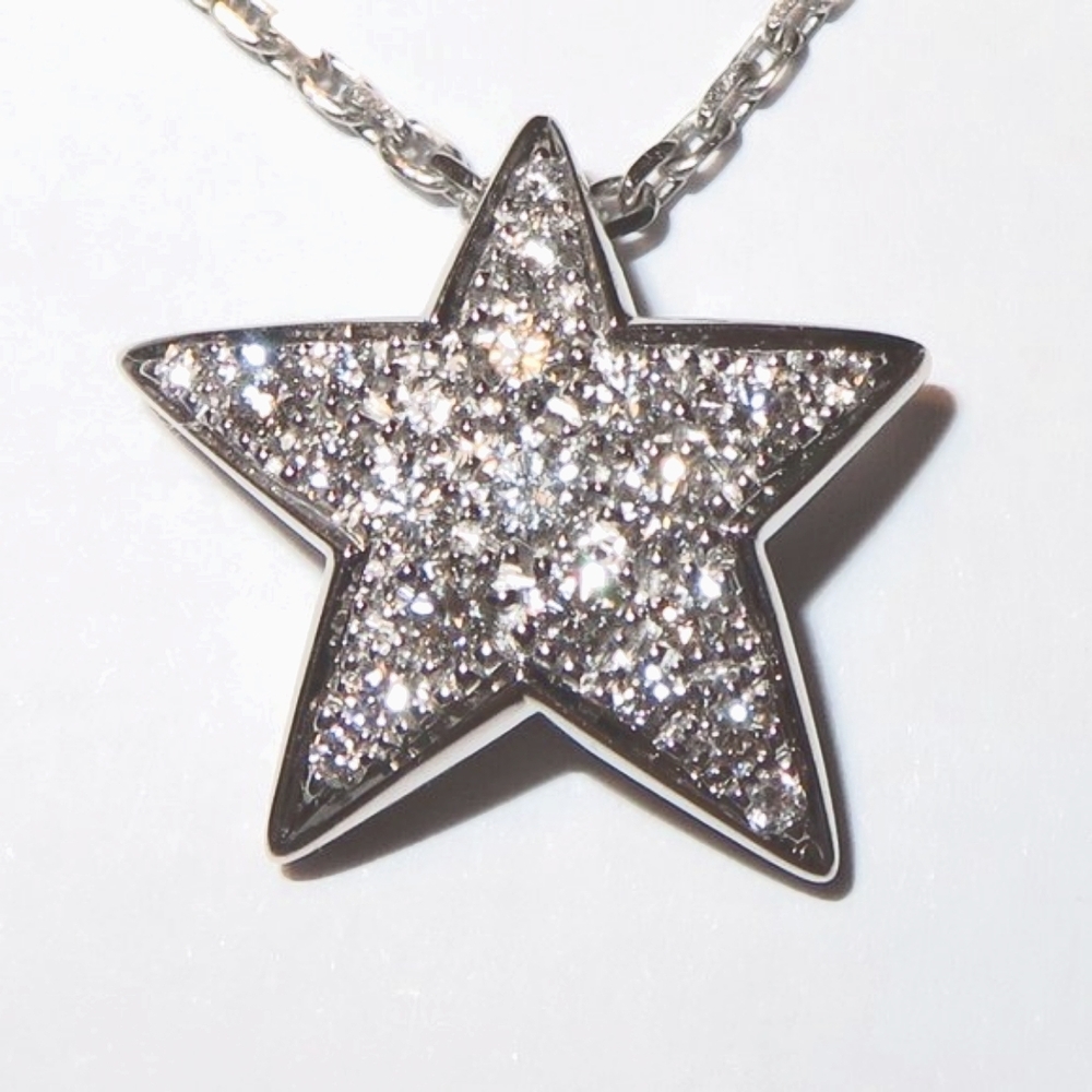 CHANEL COMÈTE GÉODE 18K Diamond Large Star Necklace